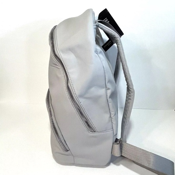 INC Backpack Grey Adjustable Strap Zip Pockets Large Spacious Ava New - Picture 3 of 11